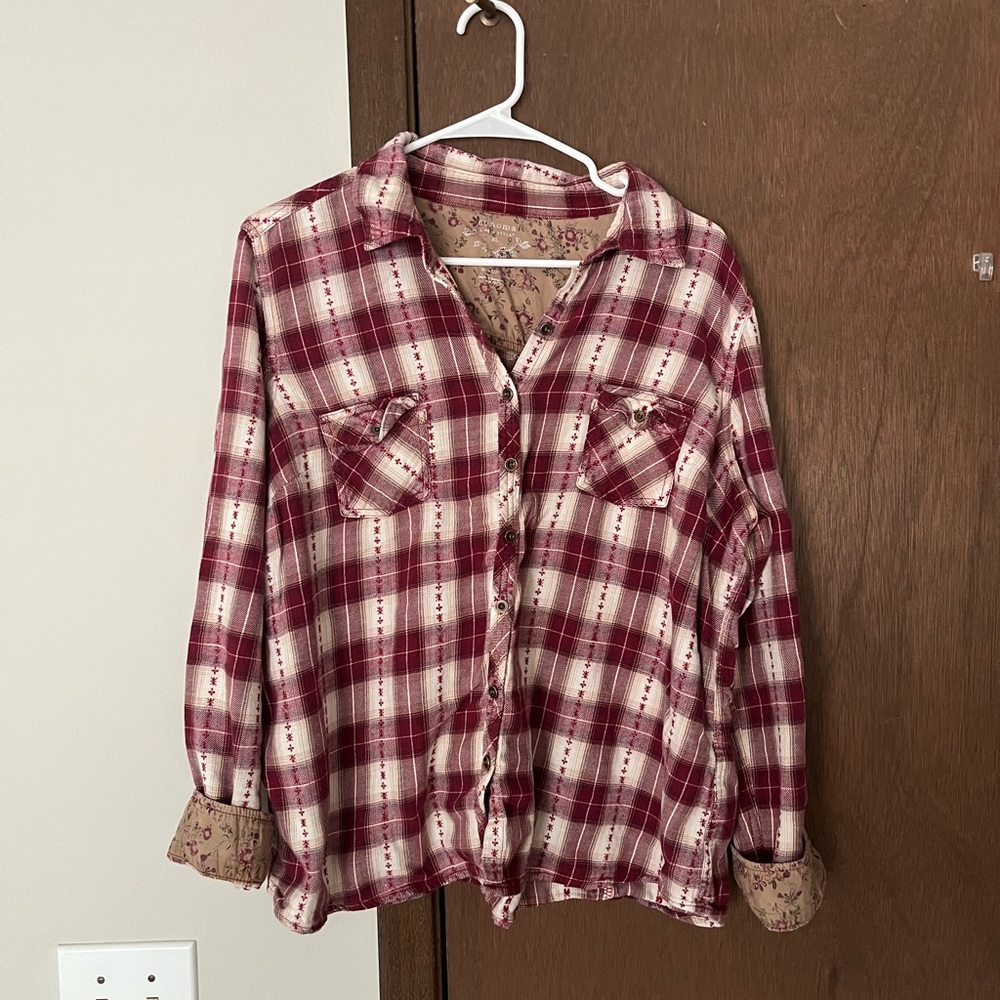 SONOMA Red Plaid Flannel